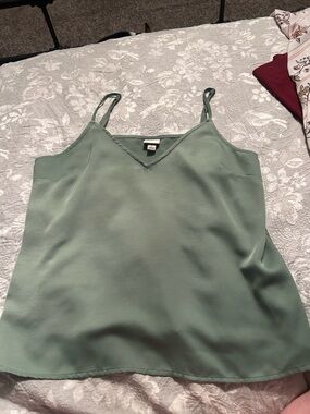 a new day Sage Green V-Neck Cami with Adjustable Straps
